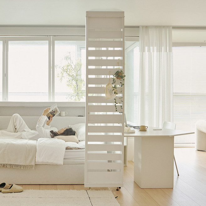 아씨방가구 레이어 오픈형 무타공 인테리어 거실 가림막 가벽 파티션 325, 오픈형 메이플