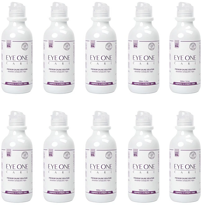 아이원케어 데이워시 히알루론산 함유 프리미엄 렌즈식염수, 10개, 160ml - 쿠팡