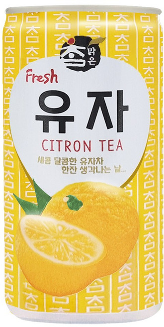 참맑은 유자 (업소용) 가성비 미니캔, 90개, 175ml