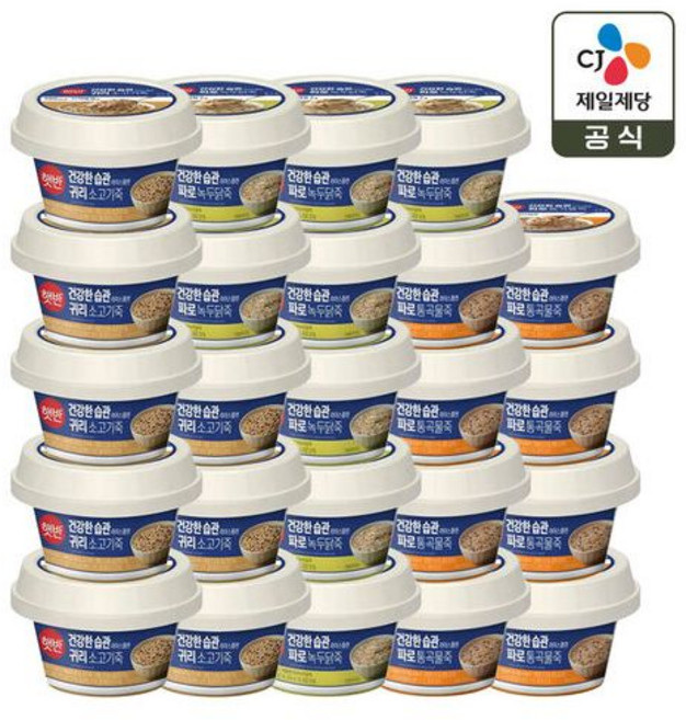 햇반죽 귀리 소고기죽 x+파로 녹두닭죽 x+파로 통곡물죽, 8개, 265g