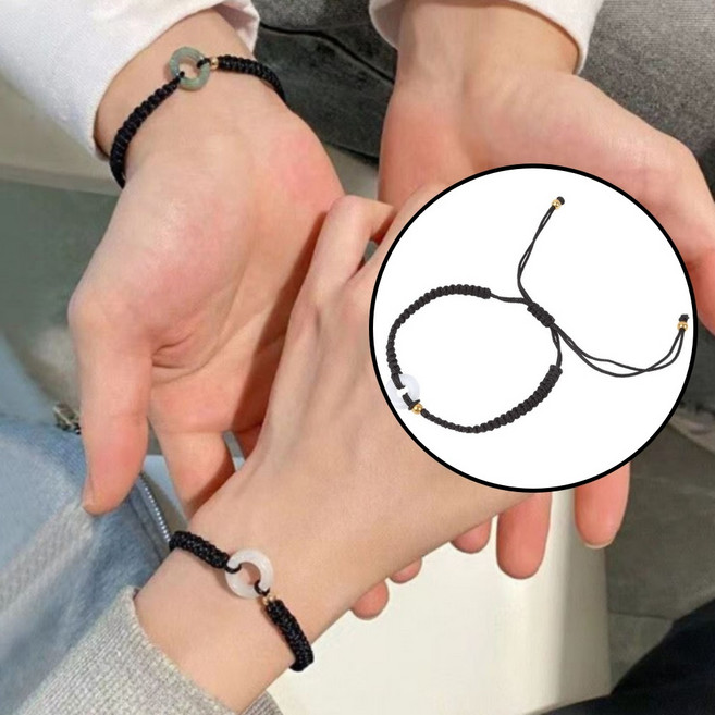 학생커플팔찌 학생 우정 여자 남자 커플 끈 조절 기념일