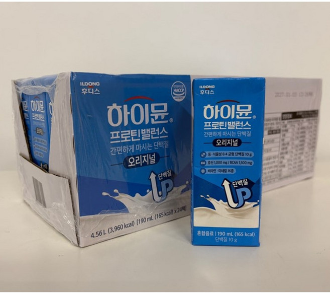 하이뮨 프로틴 밸런스 드링크믹스 RTD, 190ml, 24개