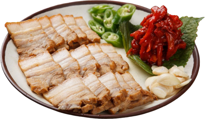 오겹살 돼지고기 삼겹 보쌈 수육 슬라이스 200g, 1개