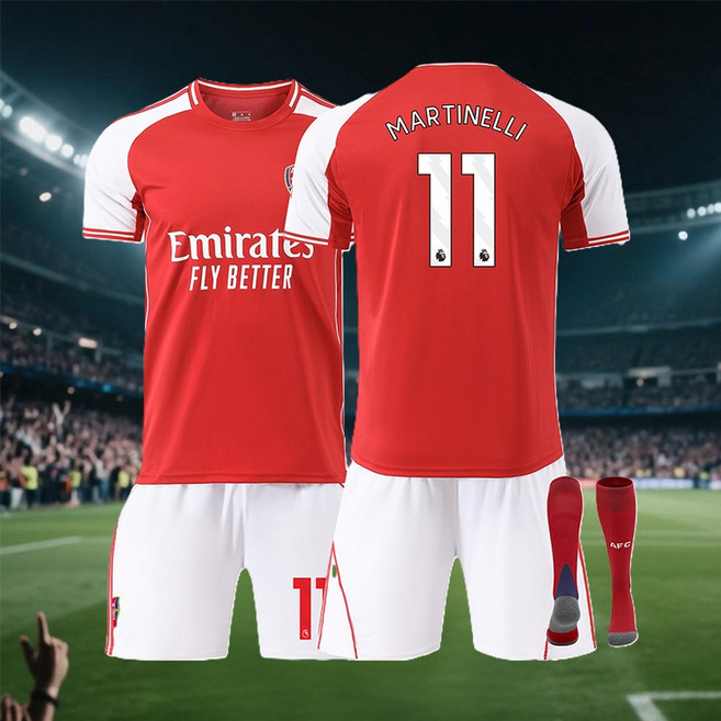 25-26시즌 아스날 유니폼 7번사카 홈경기 축구 유니폼 세트 호환상품