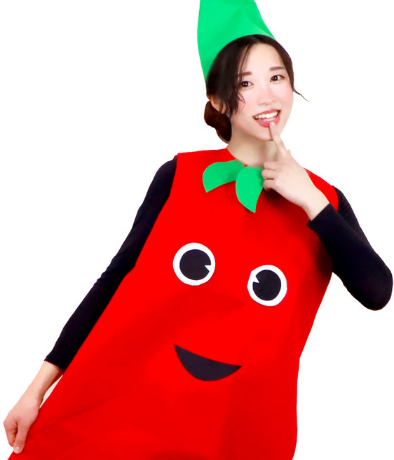 23 할로윈 역할놀의 의상, 1개, 20_야채 코스프레 컨셉 의상 (고추)