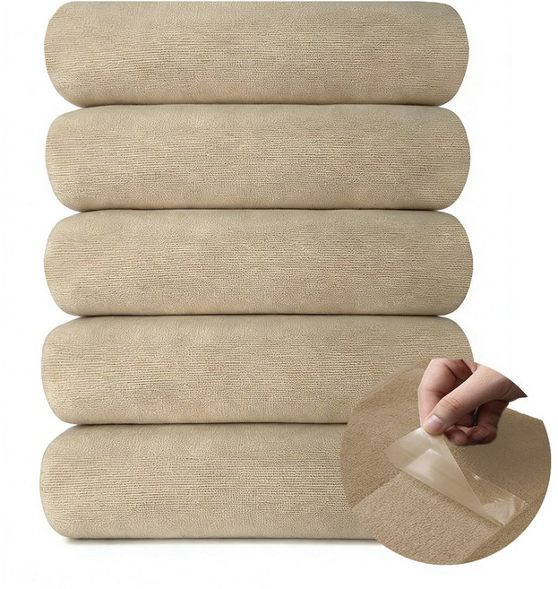 아라자 호텔수건 고급 먼지없는 수건 10장 무형광 알러지/진드기 세면 타올 OEKO-TEX 인증 타월 빠른 건조 세면 타월 400GSM, 04크림 오트, 5개