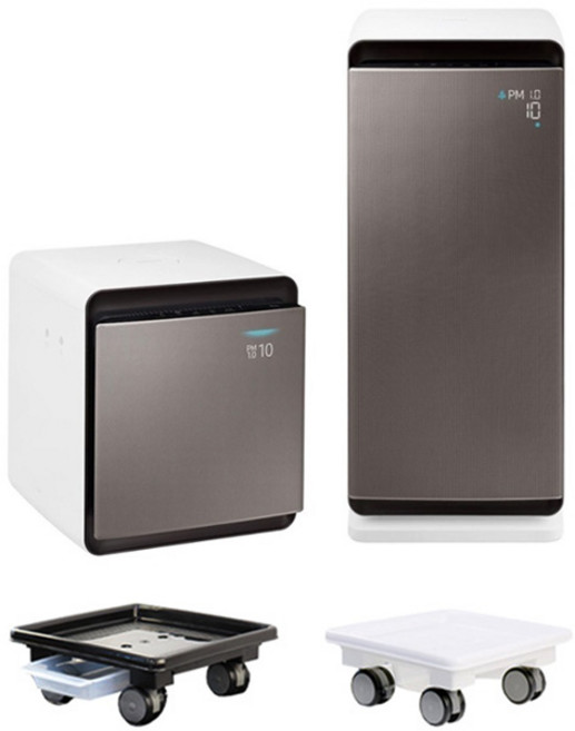 삼성 큐브 AX90N9880WFD AX47R9880WSD 공기청정기 이동식 바퀴 받침대 마이플랜트, 화이트