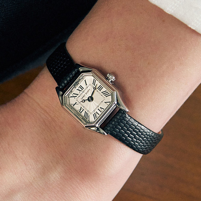 [세인트스코트/26신상] 노빌레 스퀘어 가죽 시계 + 선물포장 + 쇼핑백 / ST1105