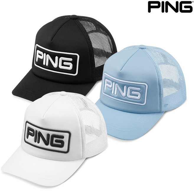 [핑] 메쉬 스냅백 골프 모자 2025 삼양인터내셔날, 화이트, 1개