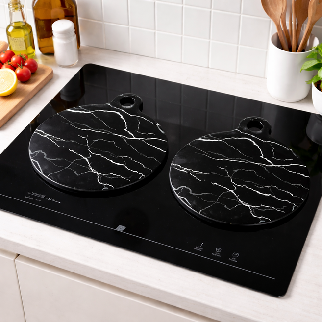 드루프 3세대 내열 실리콘 인덕션 보호패드, 1세트, 대리석