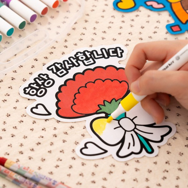 아이베이비아트 (카네이션) 어버이날 스승의날 스티커 의류스티커 컷팅스티커, 1개, 옵션