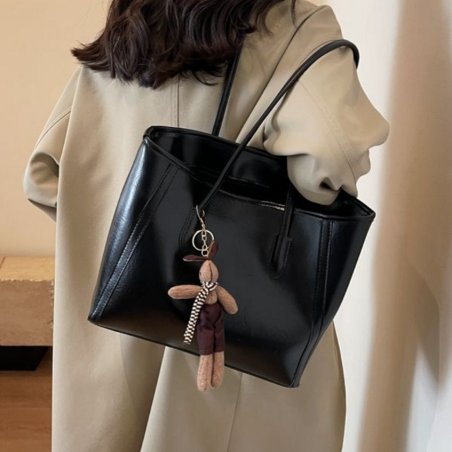 Zebeer 여성 숄더백 대용량 토트백 직장인 가죽 심플 가방