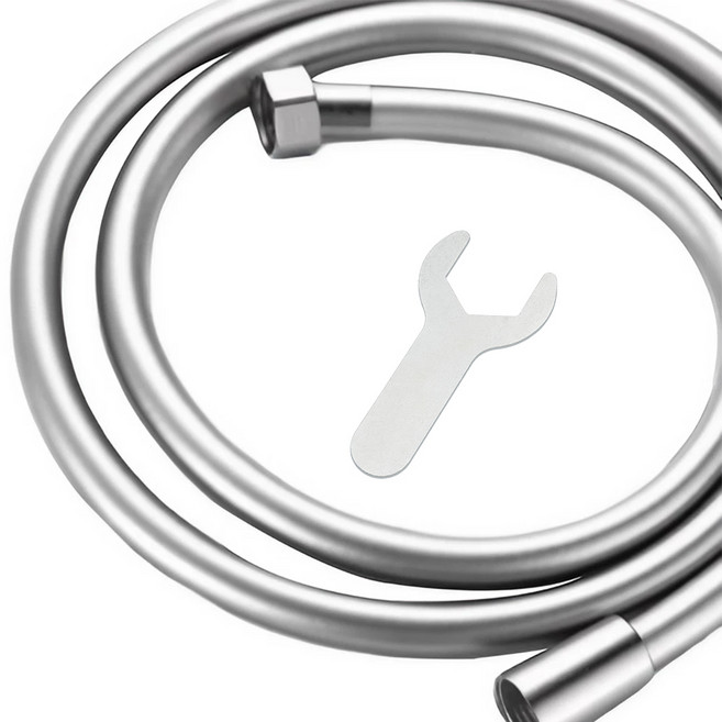 코어존 물때 없는 샤워기 호스, 실버, 2m