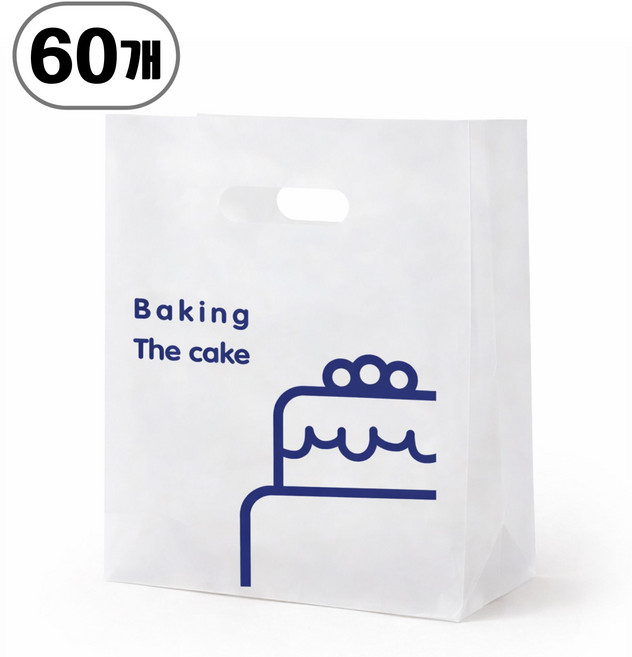 반투명 비닐 쇼핑백, 60개, 케이크