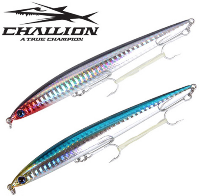 챌리온 실버블릿 슬림 싱킹 펜슬 농어미노우 바다루어낚시미끼 씨배스 하드베이트, 04, 1개