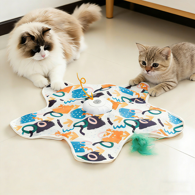 고양이 꼬리잡기 자동 장난감 움직이는 사냥 놀이, 1개, 혼합색상