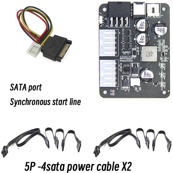 컴퓨터 하드 디 보조 POWER LOGIC 공급 장치 HDD SSD 외부 모듈 NAS용 200W 다중 SATA, 01 BSATA