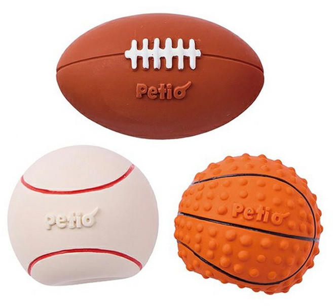 Petio 페티오 멍멍스포츠 스포츠 라텍스 강아지 장난감, 1개