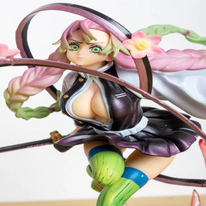 애니메이션 피규어 귀멸의 칼날 칸로지 미츠리 PVC 장난감 키메츠노 야이바 21cm 장식 침실 액션, 01 21cm, 02 without box, 01 CHINA