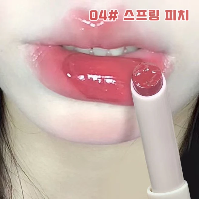 탕후루 립 광택 멜팅 글로우 밤 탱글한 수분립 안색 촉촉 고체립스틱, 04# 스프링 피치, 1개 - 쿠팡