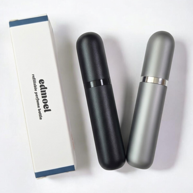 에드모엘 펌핑식 향수공병, 1개, 블랙+다크그레이