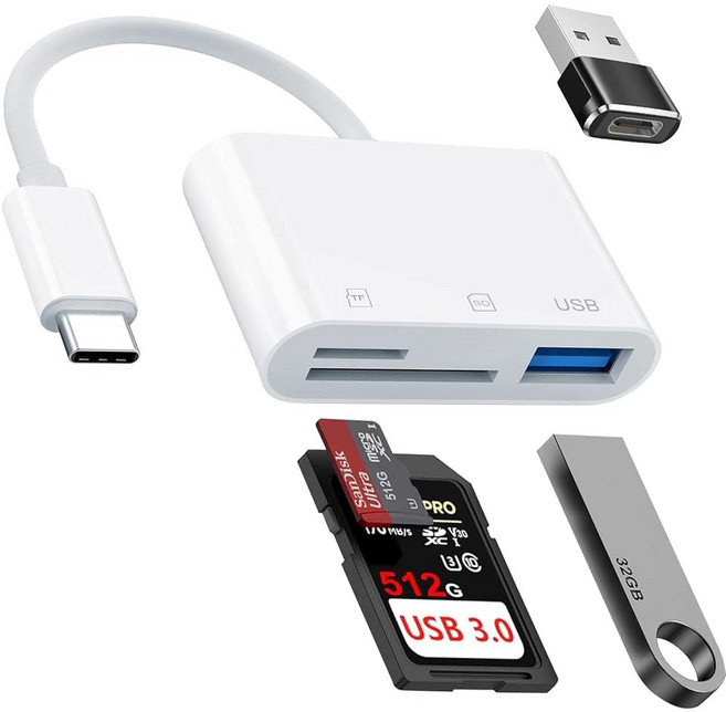 USB C SD 카드 리더 iPhone 15 16 / / Mac / Laptop 3용 USB C 1sd 카드 리더 듀얼 슬롯 및 Mac Pro / Air / Mini Andro, A020