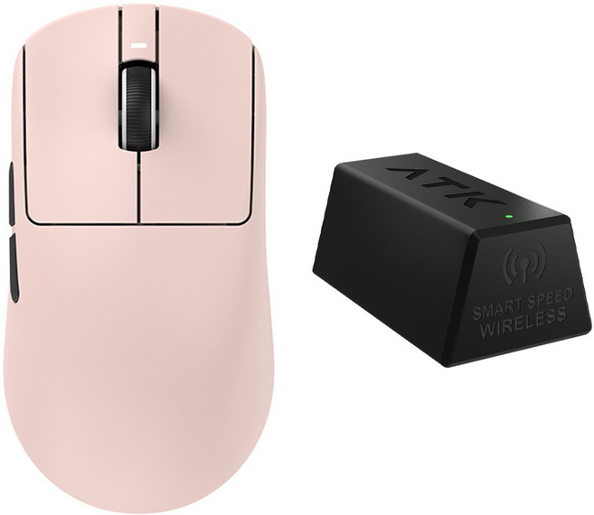 VXE R1 PRO MAX 무선 잠자리 게이밍 마우스, 베이비핑크, R1 PRO MAX 마우스+4K 리시버