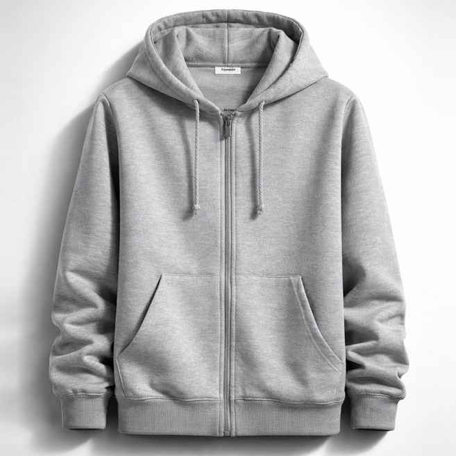 탑보이 국내생산 남녀공용 특양면 무지 후드집업 (AB003)