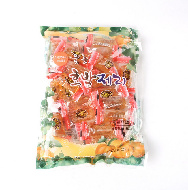 울릉도 호박젤리 한천 옛날 제리 호박맛, 240g, 2개