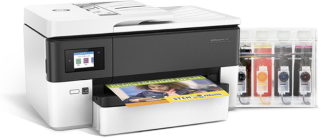 HP 7720 A3 잉크젯 팩스복합기+1200ML (300ML*4색) 무한공급기 설치 완제품(무칩버전)