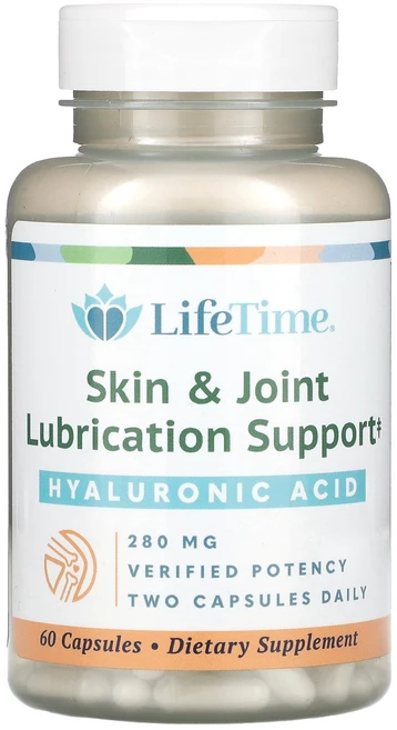 LifeTime Vitamins 히알루론산 피부 및 관절 윤활 보충제 캡슐 60정(캡슐 1정당 140mg) Vitamins (라이프 타임), 1개, 60정 - 쿠팡