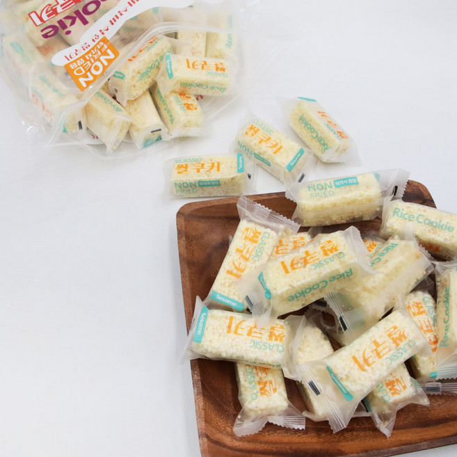 클래식 쌀쿠키 튀기지 않은 쌀과자 대용량 개별포장 간식, 7개, 500g