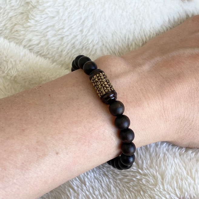 띠별 108염주 벽조목 삼부적 십이지 두줄 염주 팔찌 합장주 불심원, 1개, 5번 용띠 합장주