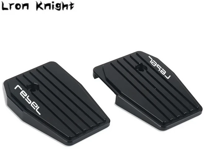 혼다 CMX500 반란군 2017-2023 발판 오토바이 빌렛 와이드 페그 레스트 Footpegs 액세서리, 02 LOGO Rebel, 1개