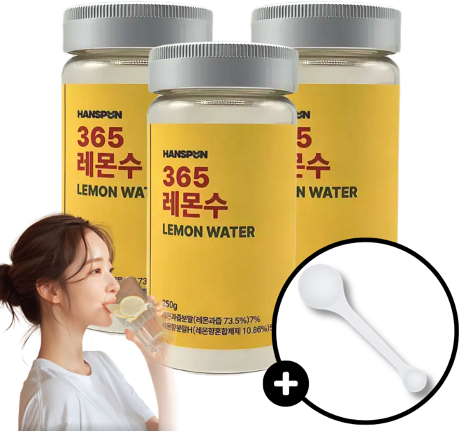 한스푼 물에 타먹는 리얼 365 레몬수, 250g, 3개