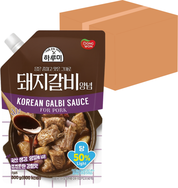동원 하루미 돼지갈비 양념 500g (15봉), 15개