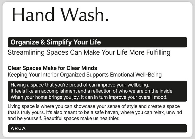 아루아 욕실 디스펜서 물비누 주방세제 디스펜서 샴푸 용기 펌핑 공병, 1개, 라벨(클래식)-HAND WASH