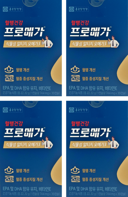 프로메가 식물성 알티지 오메가3 듀얼, 30정, 4개