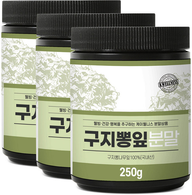케이웰니스 국산 꾸지뽕잎 가루, 3개