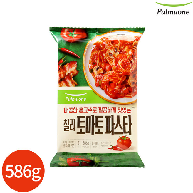 풀무원 칠리 토마토 파스타 (2인분), 단일, 1개, 586g