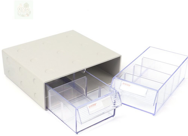 오몽숲 시스맥스 2칸 멀티박스 중형 책상정리서랍, 1개