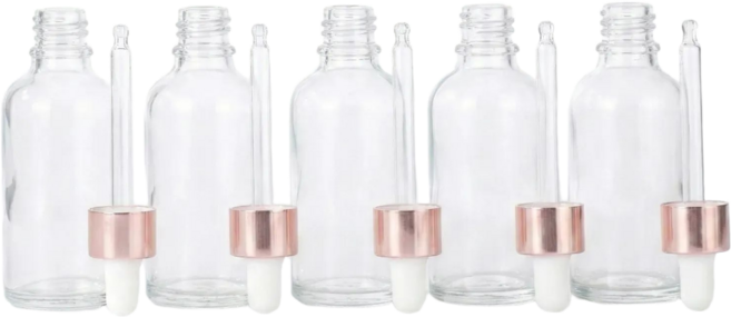 무드리빙 화장품 공병 스포이드 유리 용기 50ml, 5개, 투명