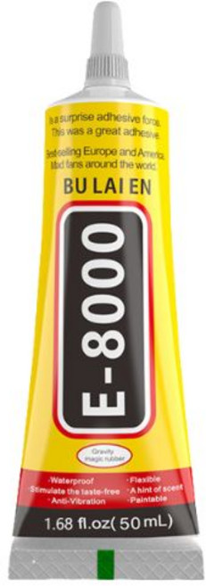 E-8000 膠水 多功能黏著劑 高透明 低拉絲 無腐蝕, 50g, 1個