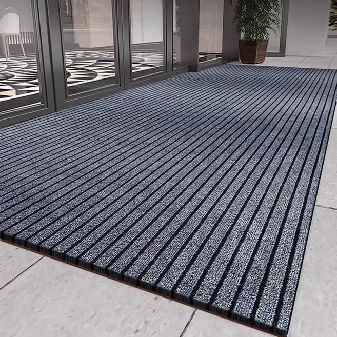 대형 카페트 레인매트 100cmx300cm 현관매트 업소용 현관 바닥 출입구 발매트 수분흡수 바닥발판 카페트 잘라쓰는 미끄럼방지매트 업소용 카페트 사무실 배란다 로비 바닥매트, 1개, 다크 그레이