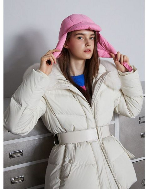 에고이스트 아이보리 사선퀼팅 텍스처 벨티드 숏 구스다운점퍼 EQ4TD001_P394862337 593735