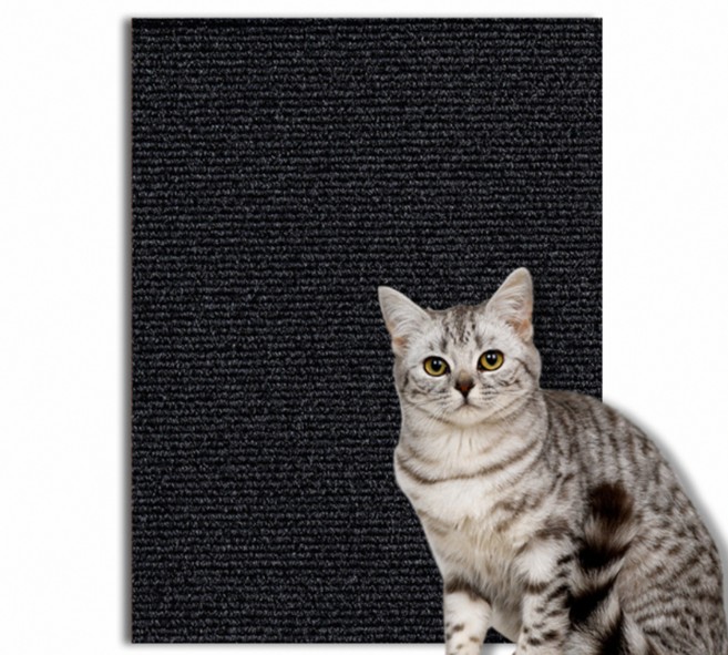 그램도그 고양이 붙이는 스크래쳐 벽보호 대형 부착형 캣패드 긁는패드, 2개, 블랙