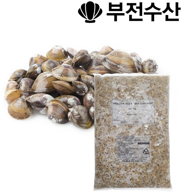 부전수산 냉동 신선한 재첩살 500g 자숙 재첩 재첩국 재첩비빔밥 재첩무침 재첩전 재첩해장국, 1개