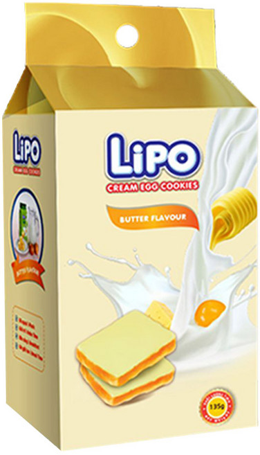 LIPO 리포 에그 크림 쿠키 버터 과자, 1개, 135g