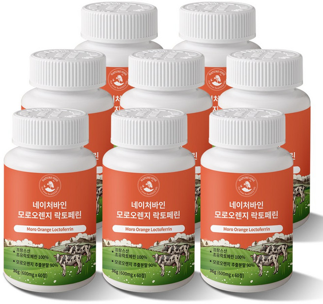 모로오렌지 락토페린 프랑스산 초유, 60정, 8개