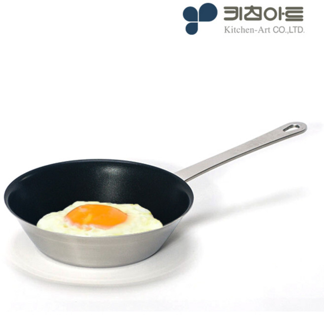 키친아트 스텐 미니 후라이팬 포스코 인덕션 겸용, 1개, 16cm